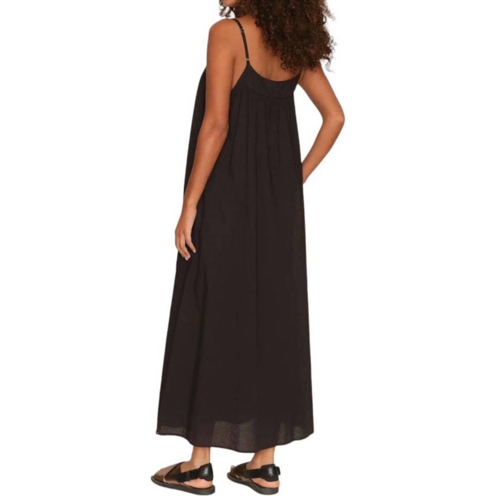 XIRENA Tenley Maxi Babydoll dress in black Medium New with Tags $275 - Picture 2 of 8